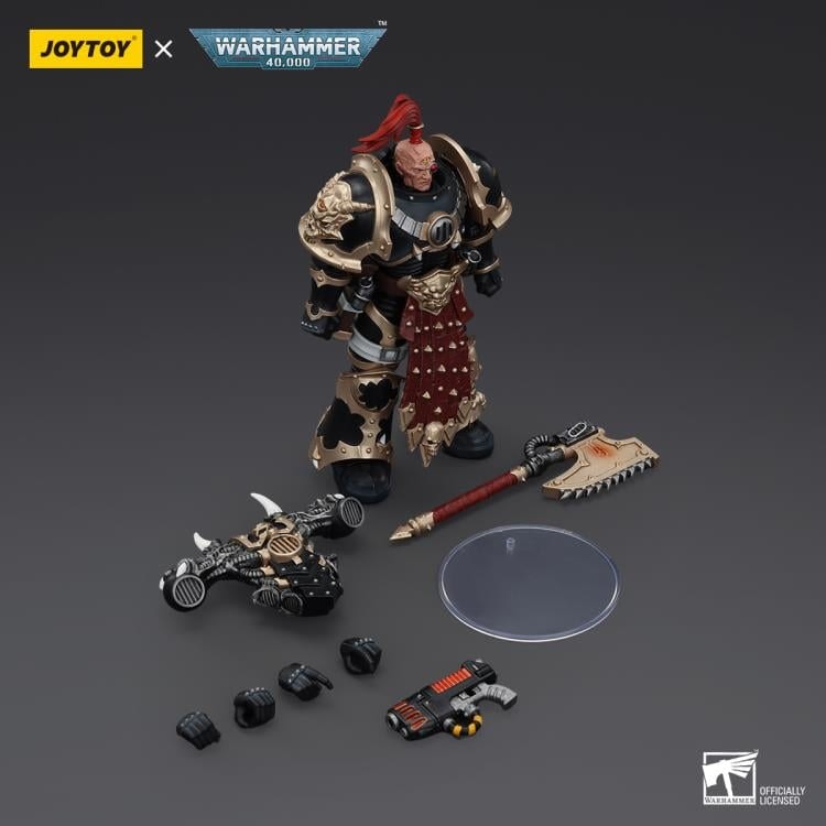 Warhammer 40K Chaos Space Marines Black Legion Chosen with Plasma Pistol and Power Axe 1/18 Scale Action Figure