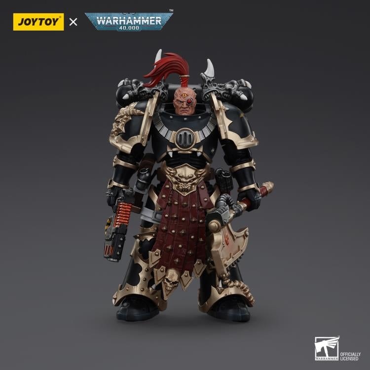 Warhammer 40K Chaos Space Marines Black Legion Chosen with Plasma Pistol and Power Axe 1/18 Scale Action Figure