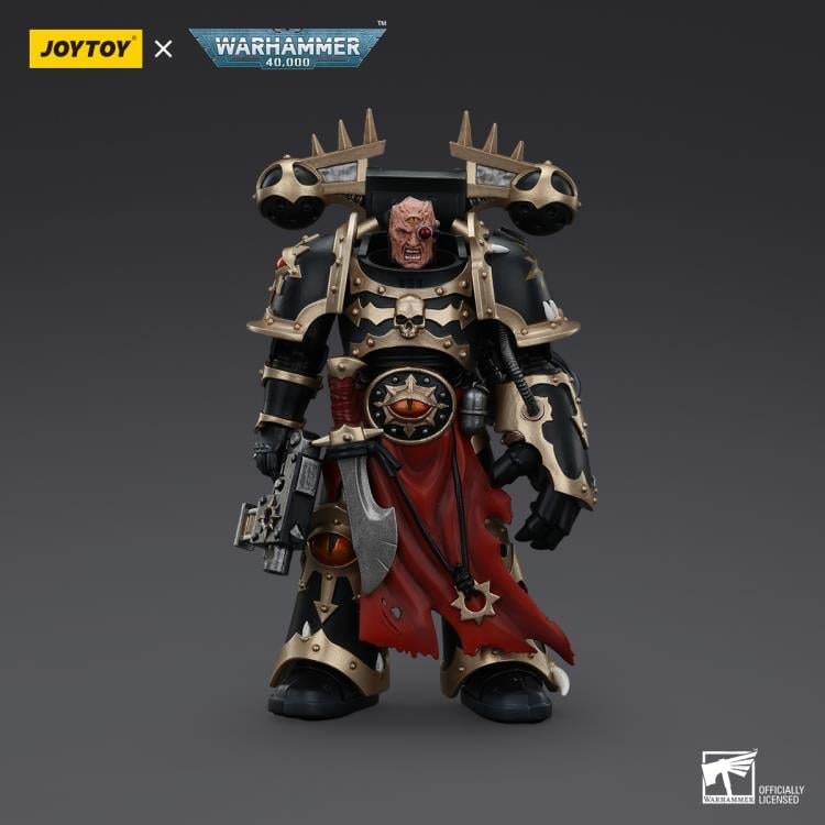 Warhammer 40K Chaos Space Marines Black Legion Chosen with Bolt Pistol and Power Fist 1/18 Scale Action Figure