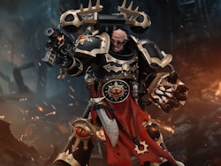 Warhammer 40K Chaos Space Marines Black Legion Chosen with Bolt Pistol and Power Fist 1/18 Scale Action Figure