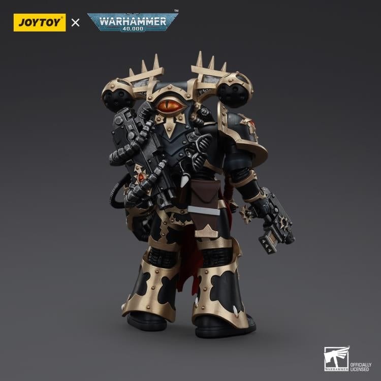 Warhammer 40K Chaos Space Marines Black Legion Chosen with Bolt Pistol and Power Fist 1/18 Scale Action Figure