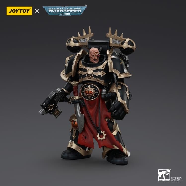 Warhammer 40K Chaos Space Marines Black Legion Chosen with Bolt Pistol and Power Fist 1/18 Scale Action Figure