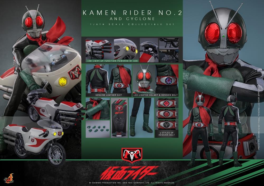 Kamen Rider TMS149 Kamen Rider No.2 & Cyclone 1/6th Scale Collectible Figure Set