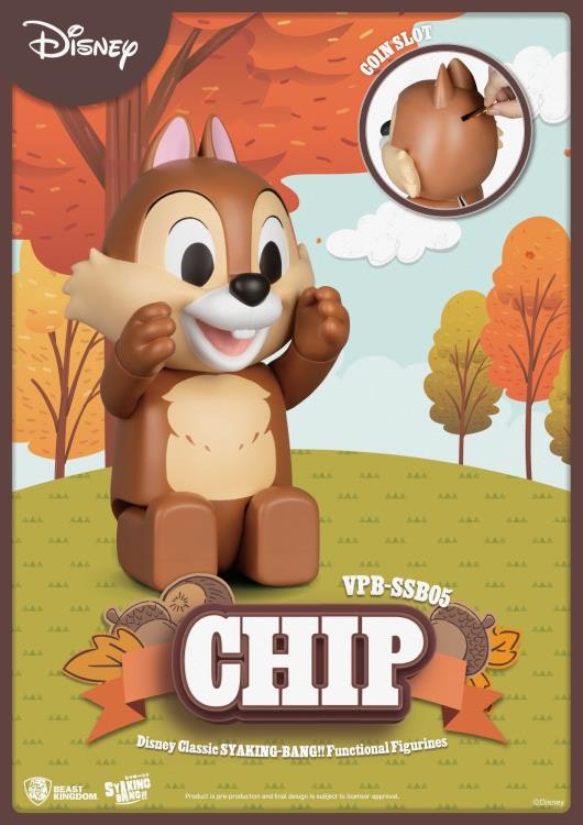 Chip 'n Dale Syaking-Bang!! Chip Vinyl Piggy Bank
