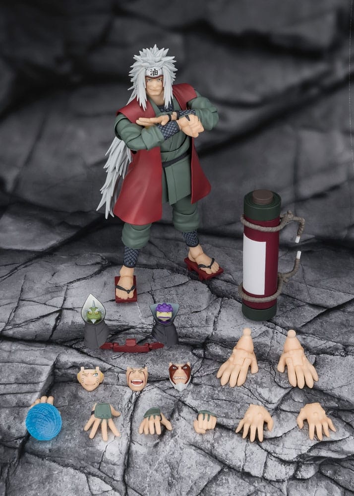 Naruto: Shippuden S.H.Figuarts Jiraiya -Hidden Leaf Heroic Master Sage- (Sage Mode Set) Action Figure