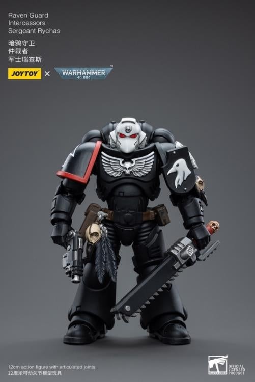 Warhammer 40K Raven Guard Intercessors Sergeant Rychas 1/18 Scale Action Figure