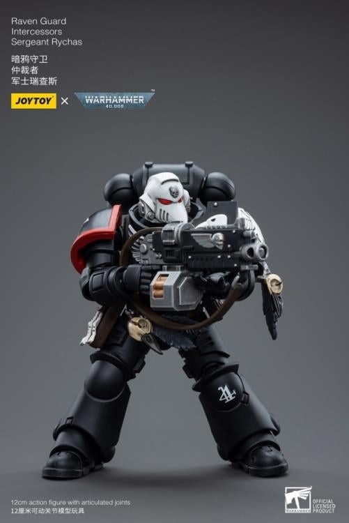 Warhammer 40K Raven Guard Intercessors Sergeant Rychas 1/18 Scale Action Figure