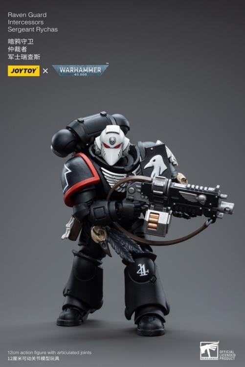 Warhammer 40K Raven Guard Intercessors Sergeant Rychas 1/18 Scale Action Figure