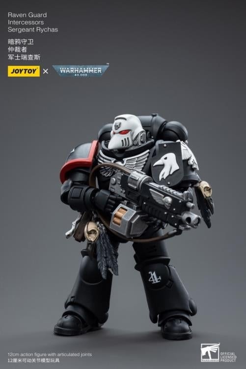 Warhammer 40K Raven Guard Intercessors Sergeant Rychas 1/18 Scale Action Figure