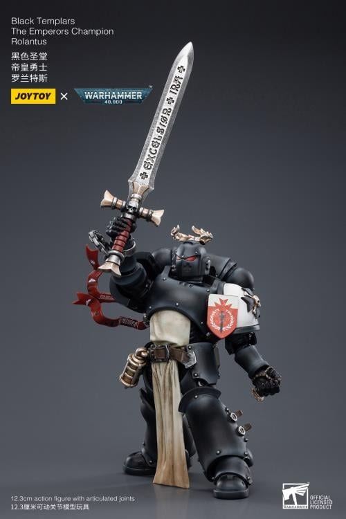 Warhammer 40K Black Templars The Emperor's Champion Rolantus 1/18 Scale Action Figure