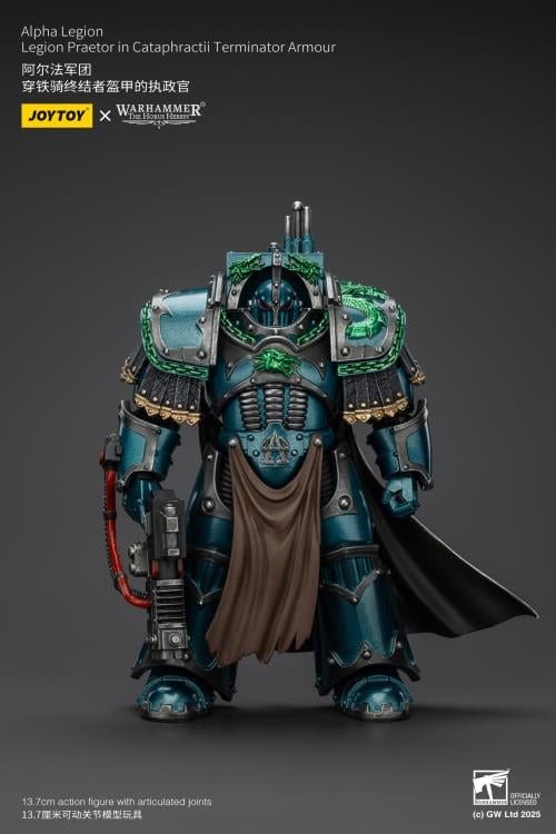 Warhammer: The Horus Heresy Alpha Legion Legion Praetor in Cataphractii Terminator Armor 1/18 Scale Action Figure