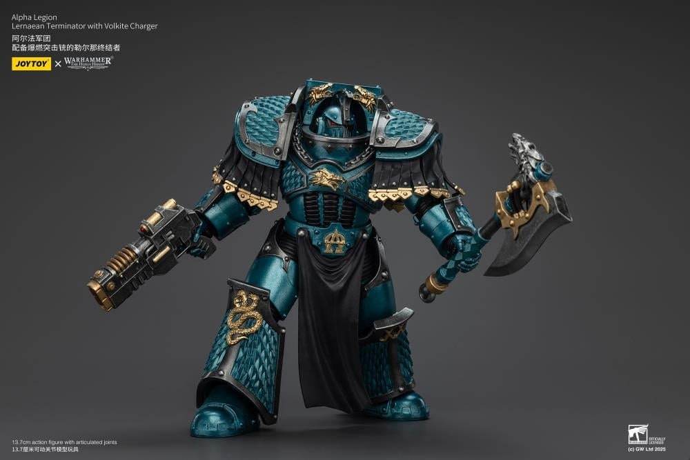 Warhammer: The Horus Heresy Alpha Legion Lernaean Terminator with Volkite Charger 1/18 Scale Action Figure