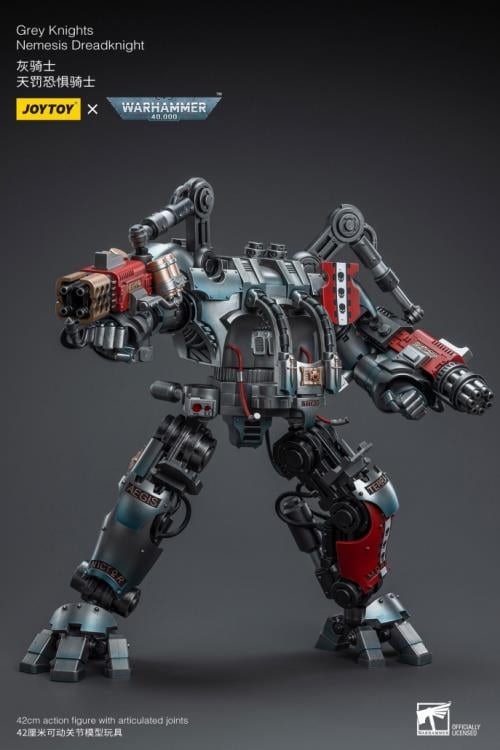 Warhammer 40K Grey Knights Nemesis Dreadknight with Terminator Caddon Vibova 1/18 Scale Action Figure Set