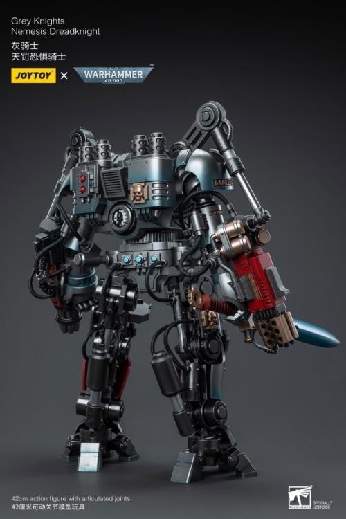 Warhammer 40K Grey Knights Nemesis Dreadknight with Terminator Caddon Vibova 1/18 Scale Action Figure Set