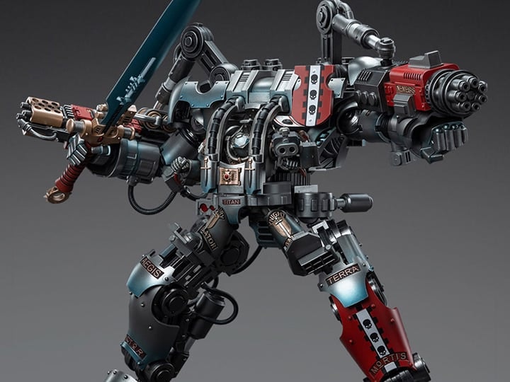 Warhammer 40K Grey Knights Nemesis Dreadknight with Terminator Caddon Vibova 1/18 Scale Action Figure Set