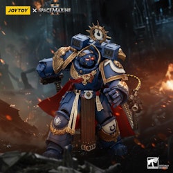 Warhammer 40,000: Space Marine 2 Ultramarines Marneus Calgar Chapter Master with MKX Gravis Armour and Gauntlets of Ultramar 1/18 Scale Action Figure