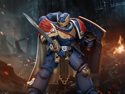 Warhammer 40,000: Space Marine 2 Ultramarines Victrix Honour Guard With Storm Shield And Power Sword 1/18 Scale Action Figure