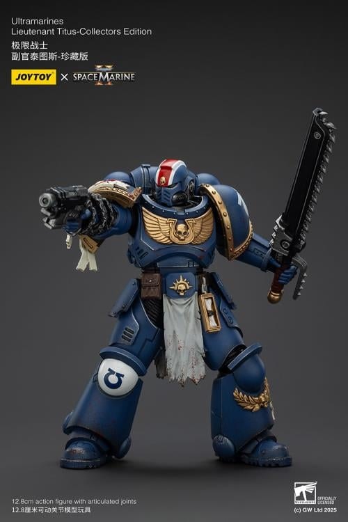 Warhammer 40,000: Space Marine 2 Ultramarines Lieutenant Titus (Collectors Edition) 1/18 Scale Action Figure