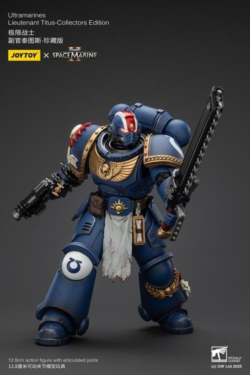 Warhammer 40,000: Space Marine 2 Ultramarines Lieutenant Titus (Collectors Edition) 1/18 Scale Action Figure