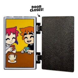 Scott Pilgrim Pin Badge Door Swinging