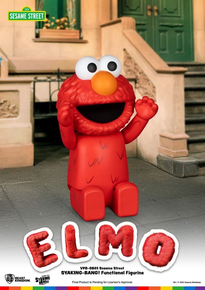 Sesame Street SYAKING-BANG!! VPB-SB05 Elmo Vinyl Piggy Bank