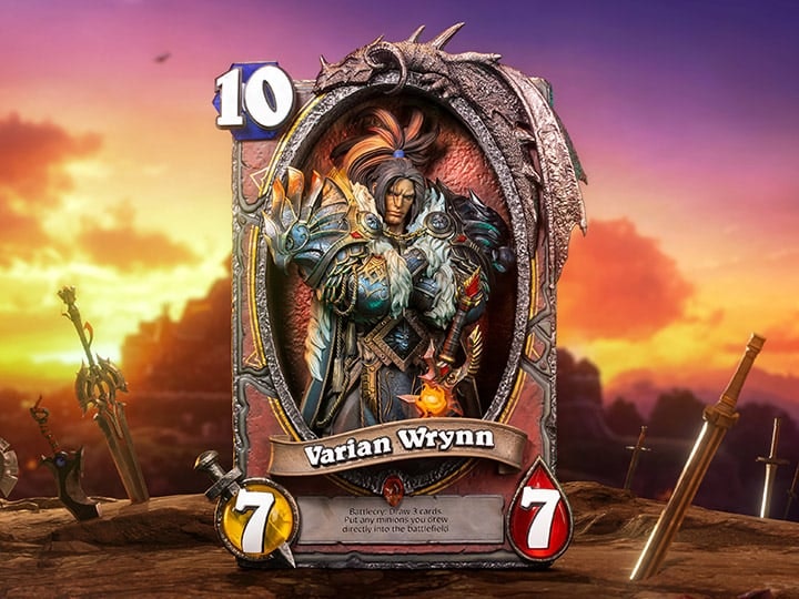 Hearthstone Varian Wrynn Card Art Limited Edition Statue