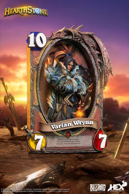 Hearthstone Varian Wrynn Card Art Limited Edition Statue