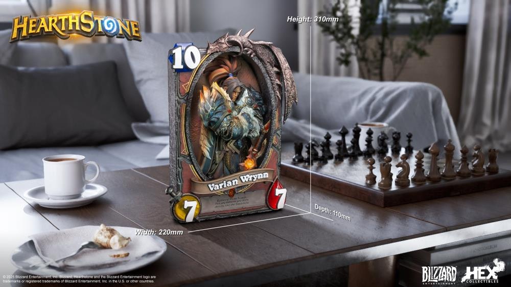 Hearthstone Varian Wrynn Card Art Limited Edition Statue