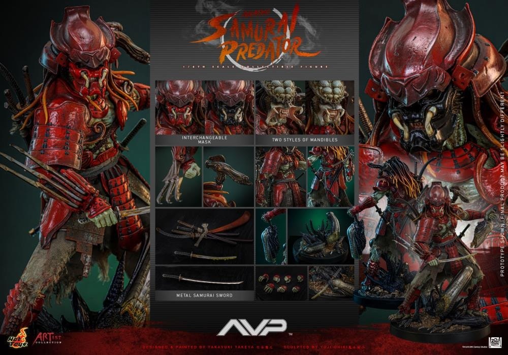 Alien vs. Predator AC06 Akaoni Samurai Predator 1/6th Scale Collectible Figure