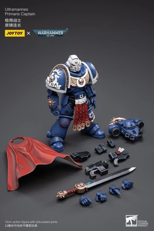 Warhammer 40K Ultramarines Primaris Captain 1/18 Scale Action Figure