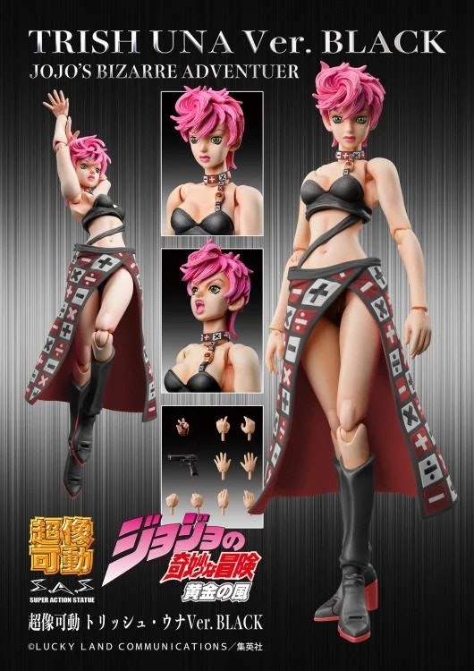 JoJo's Bizarre Adventure: Golden Wind Super Action Statue Trish Una (Black Ver.) Action Figure
