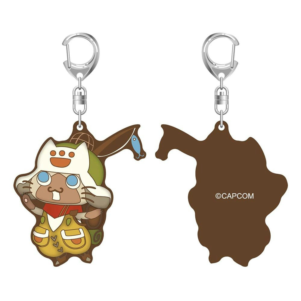 Monster Hunter Wilds Rubber Keychain Palico