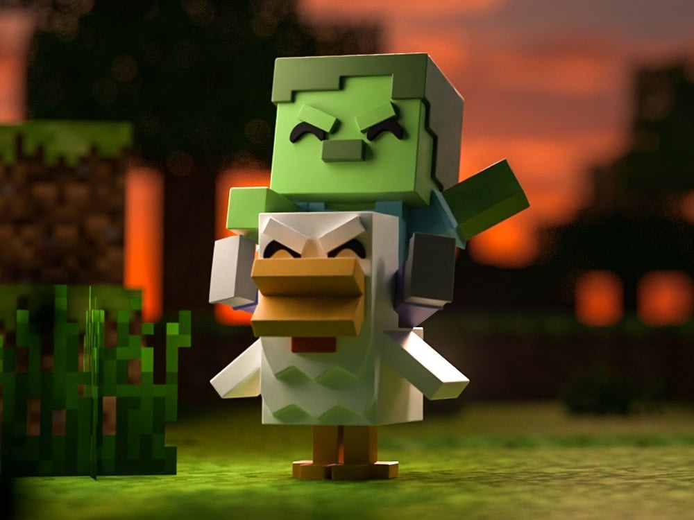 Minecraft Chicken Jockey Vinyl Figure