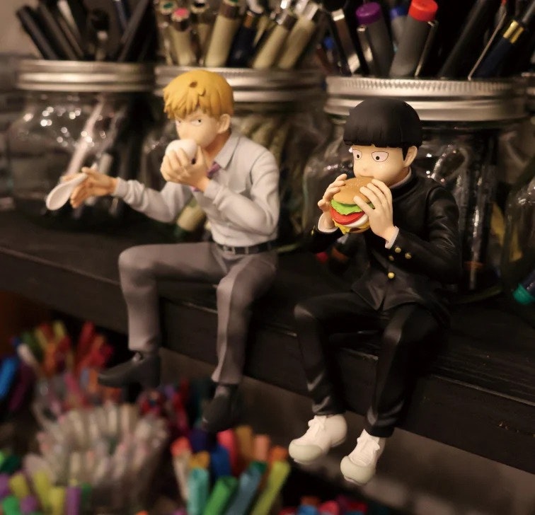 Mob Psycho 100 x Bunbougu Cafe 2022 Shigeo Kageyama & Ekubo Figure