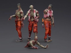 Dark Source Zombie Mechanic Team 1/25 Scale Figure Set