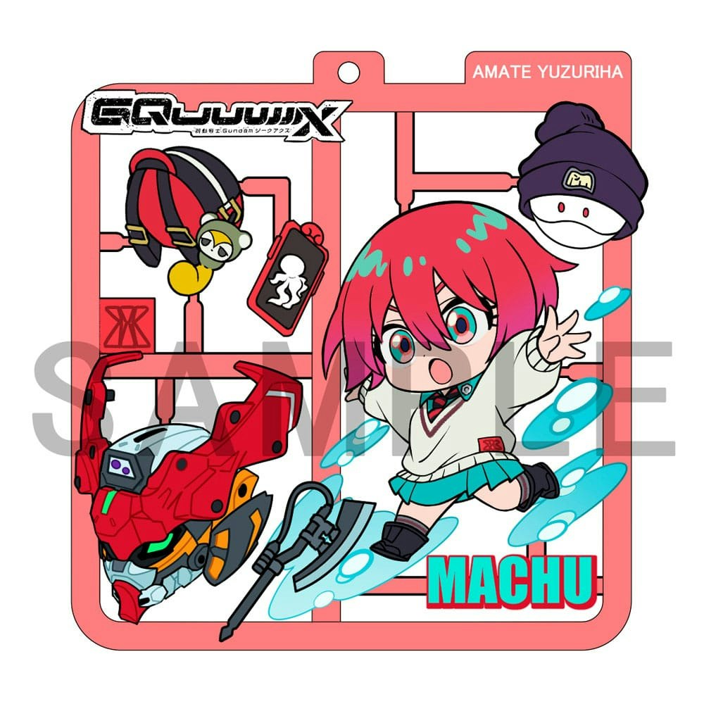 Mobile Suit Gundam GQuuuuuuX Plat Collection Keychain Set