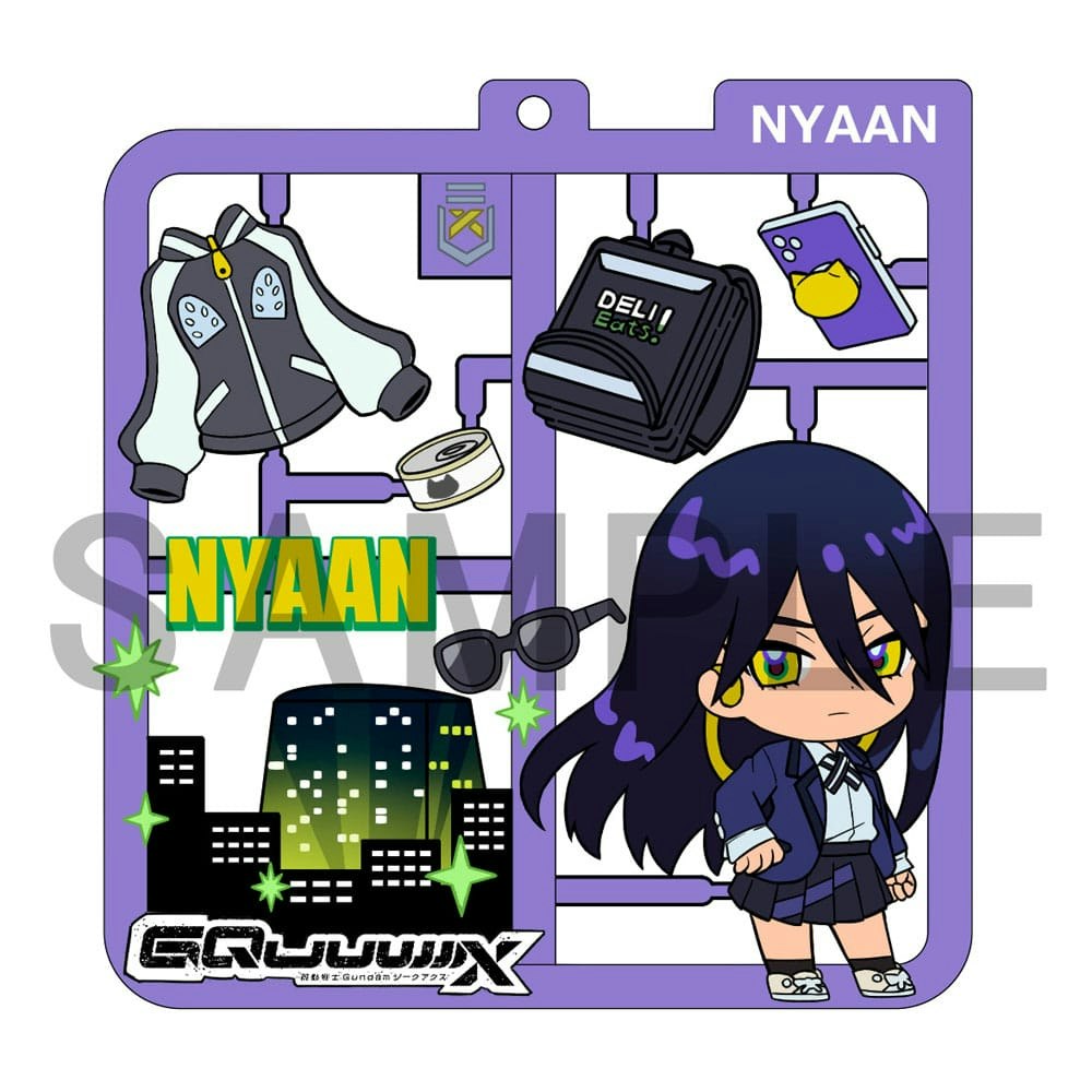 Mobile Suit Gundam GQuuuuuuX Plat Collection Keychain Set