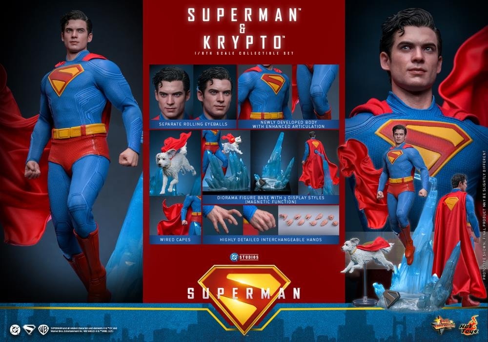 Superman (2025) MMS812 Superman & Krypto 1/6th Scale Collectible Figure Set