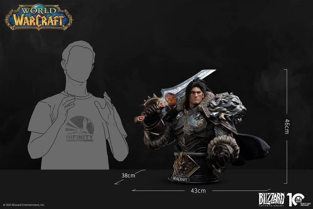 World of Warcraft Varian Wrynn 1/3 Scale Bust