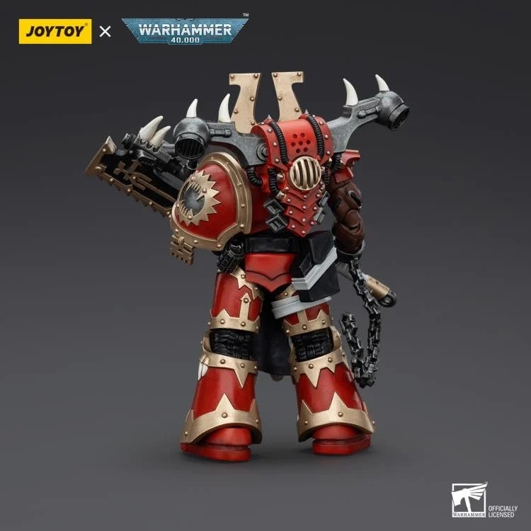 Warhammer 40K World Eaters Khorne Berzerker Eviscerator Chainaxe 1/18 Scale Action Figure