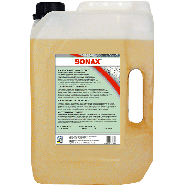 SONAX Glansschampo Koncentrat, 5L / 25 L