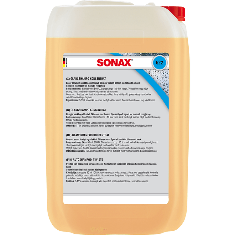 SONAX Glansschampo Koncentrat, 5L / 25 L