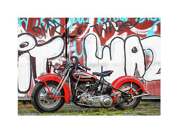 Harley Davidson väggmålning