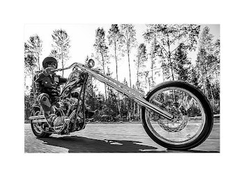MC tavla Harley Davidson Chopper