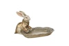 Hare med fat champange och guld