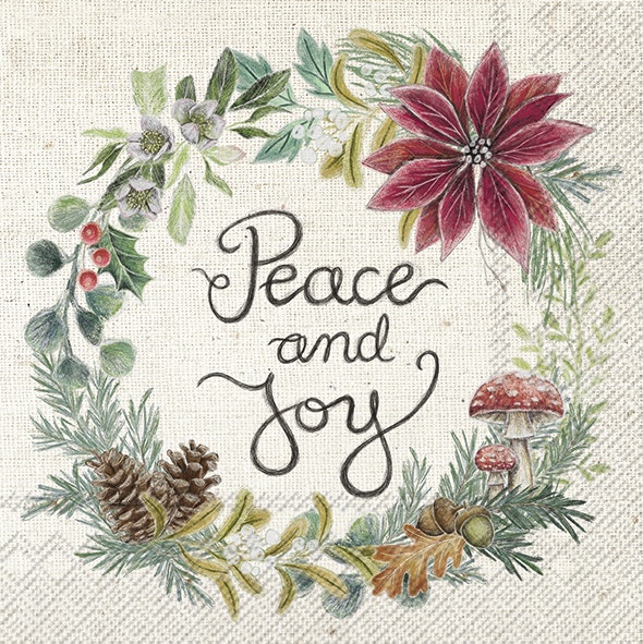 Ihr servett "Peace and joy"