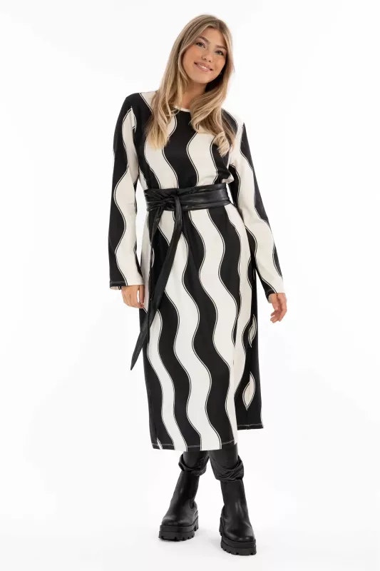 Capri Collection klänning Blanch svart/vit