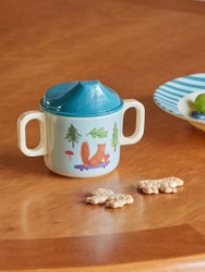 RICE Baby Pip-mugg "Blått skogsmotiv"