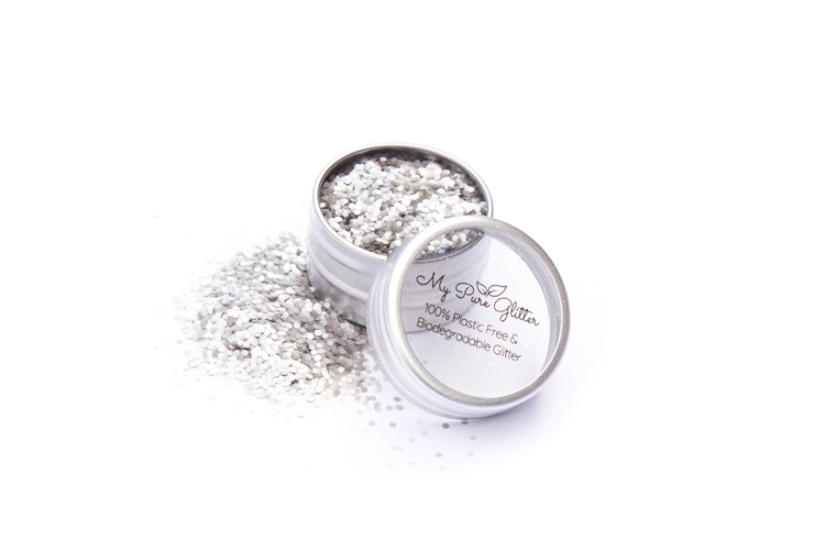 MyPureGlitter Shiny Silver Bio-Glitter® (Super Chunky)