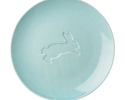 Keramiktallrik - mint - med hare (22 cm) från RICE